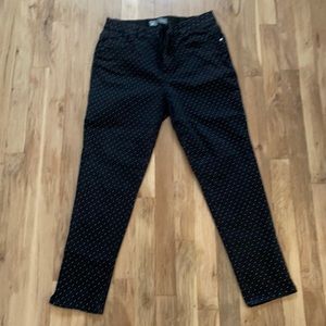 Wit and Wisdom black polka dot stretchy jean/pant